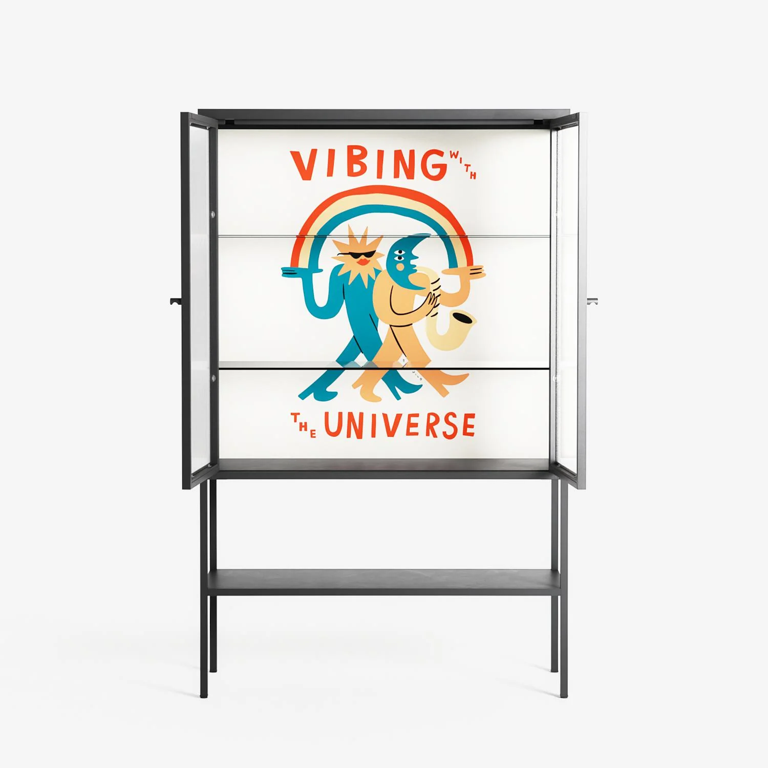 Vibing With The Universe - Loft Cabinet - Aley Wild - Antracite - Reeded glass - Image 3