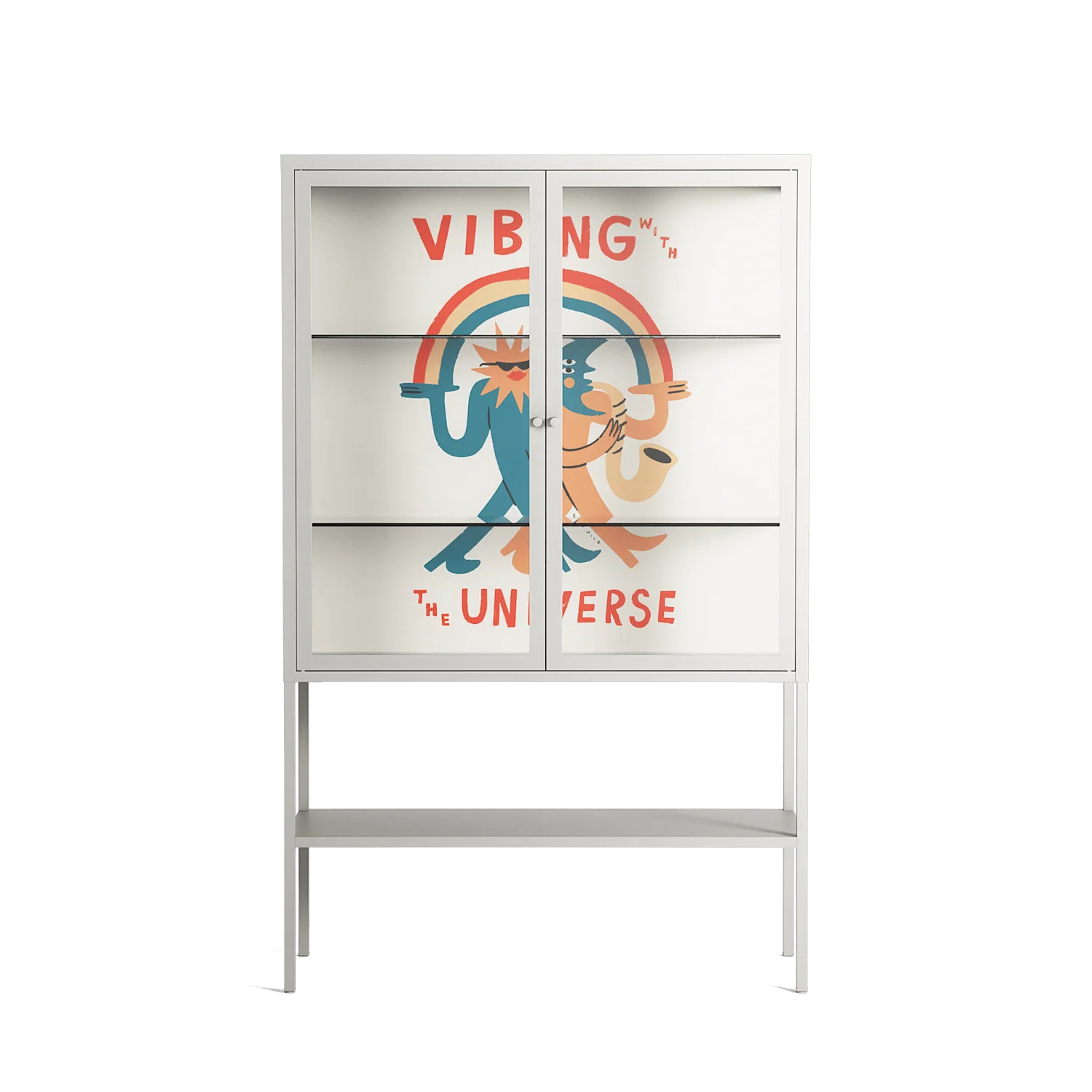 Vibing With The Universe - Loft Cabinet - Aley Wild - Chalk - Clear glass