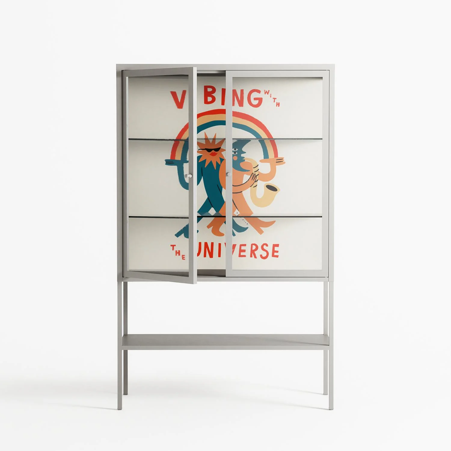 Vibing With The Universe - Loft Cabinet - Aley Wild - Chalk - Clear glass - Image 2