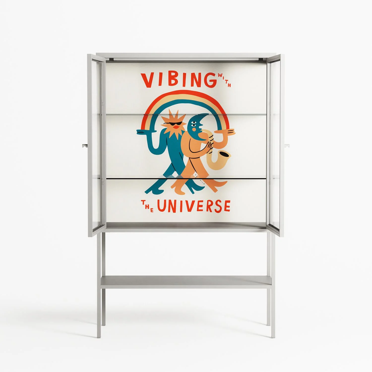 Vibing With The Universe - Loft Cabinet - Aley Wild - Chalk - Clear glass - Image 3