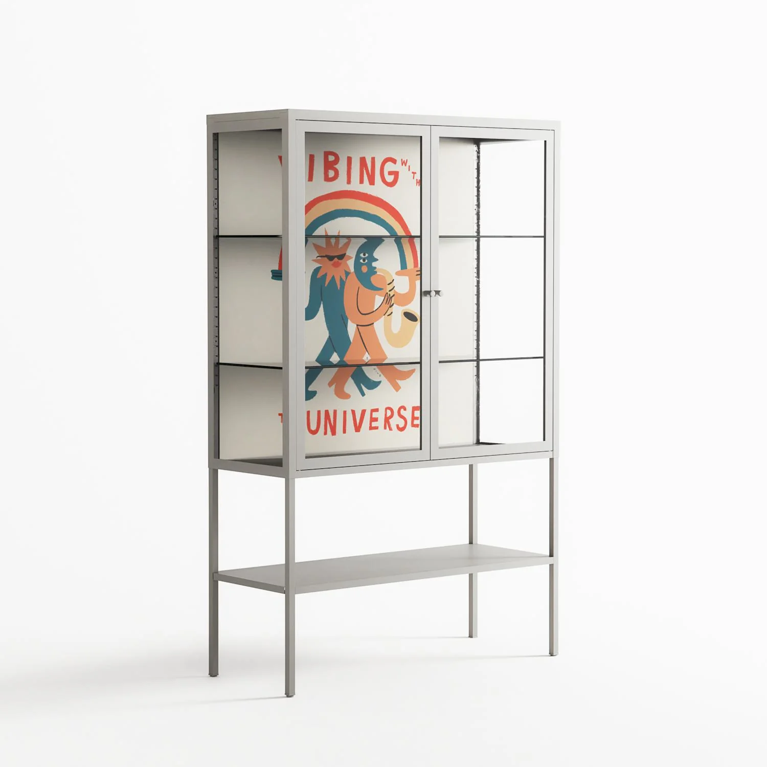 Vibing With The Universe - Loft Cabinet - Aley Wild - Chalk - Clear glass - Image 4