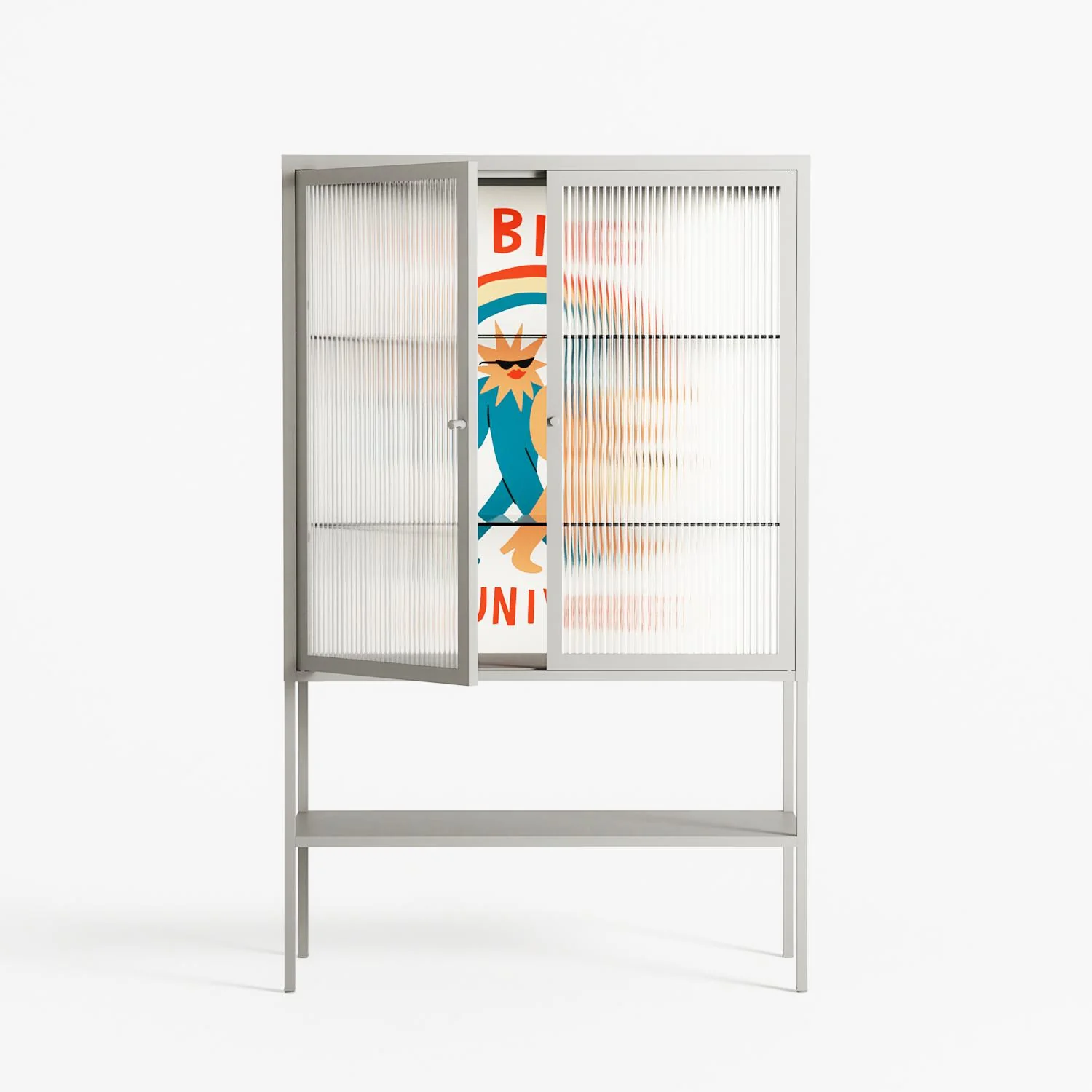 Vibing With The Universe - Loft Cabinet - Aley Wild - Chalk - Reeded glass - Image 2
