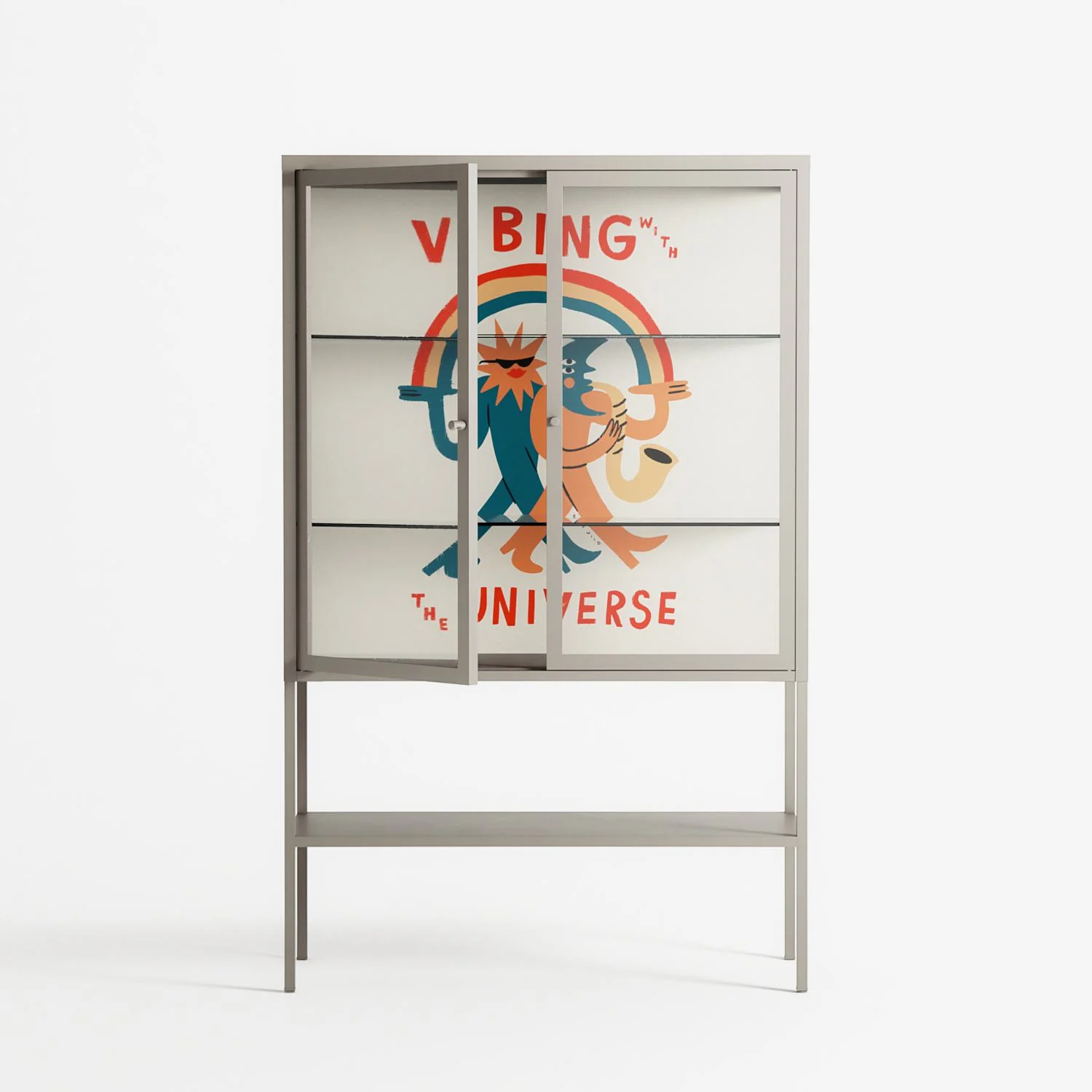 Vibing With The Universe - Loft Cabinet - Aley Wild - Pebble - Clear glass - Image 2