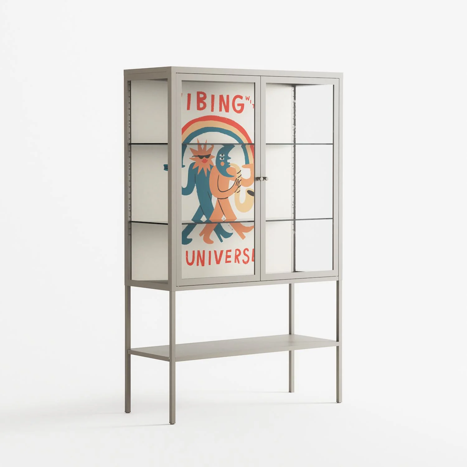 Vibing With The Universe - Loft Cabinet - Aley Wild - Pebble - Clear glass - Image 4