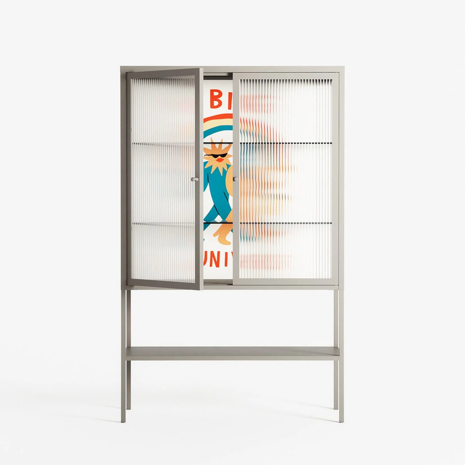 Vibing With The Universe - Loft Cabinet - Aley Wild - Pebble - Reeded glass - Image 2