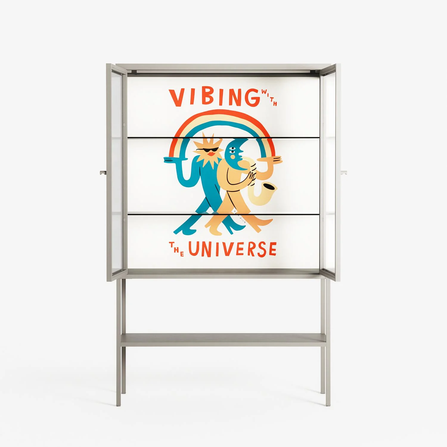 Vibing With The Universe - Loft Cabinet - Aley Wild - Pebble - Reeded glass - Image 3
