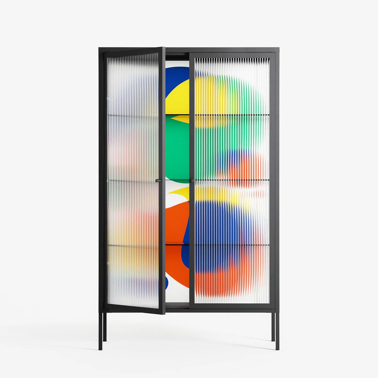 Vibrante - Cabinet - Vratislav Pecka - Antracite - Reeded glass - Image 2