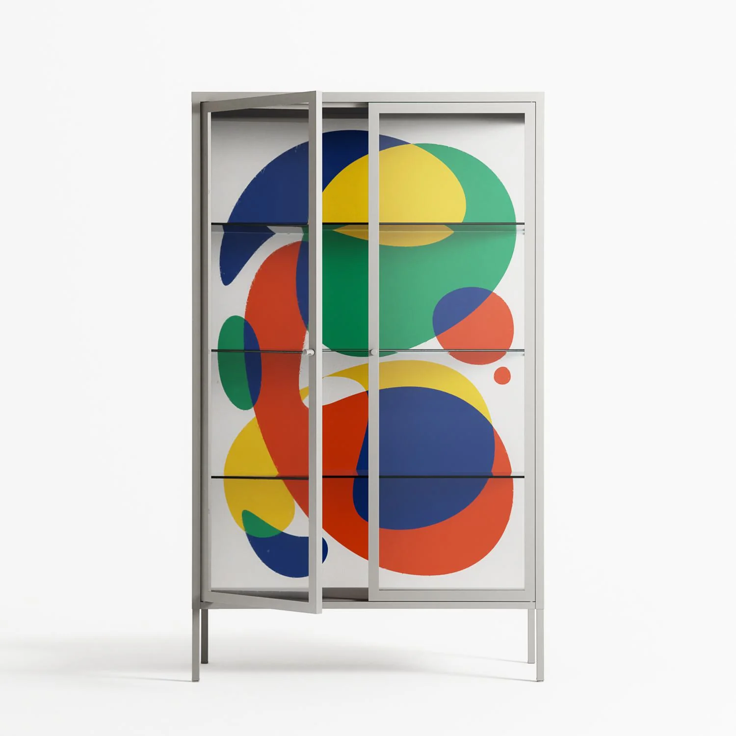 Vibrante - Cabinet - Vratislav Pecka - Chalk - Clear glass - Image 2