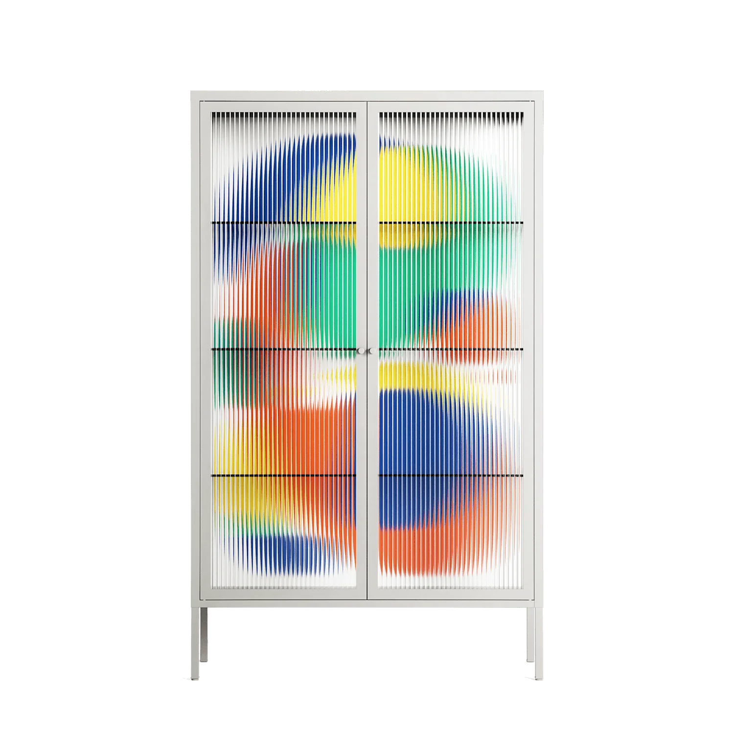 Vibrante - Cabinet - Vratislav Pecka - Chalk - Reeded glass