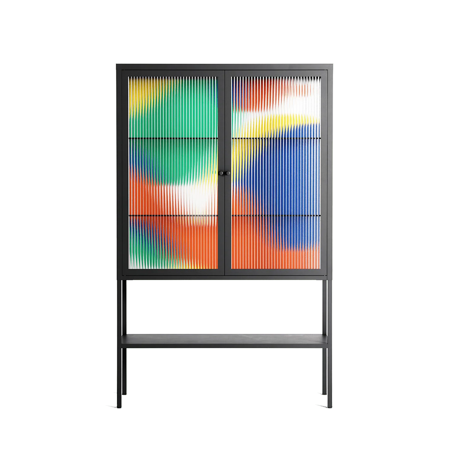 Vibrante - Loft Cabinet - Vratislav Pecka - Antracite - Reeded glass