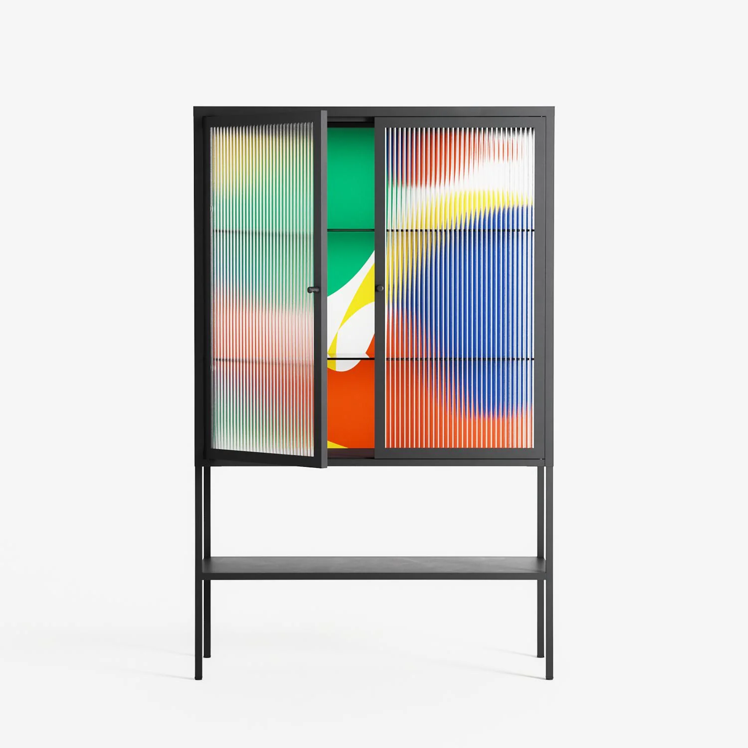 Vibrante - Loft Cabinet - Vratislav Pecka - Antracite - Reeded glass - Image 2
