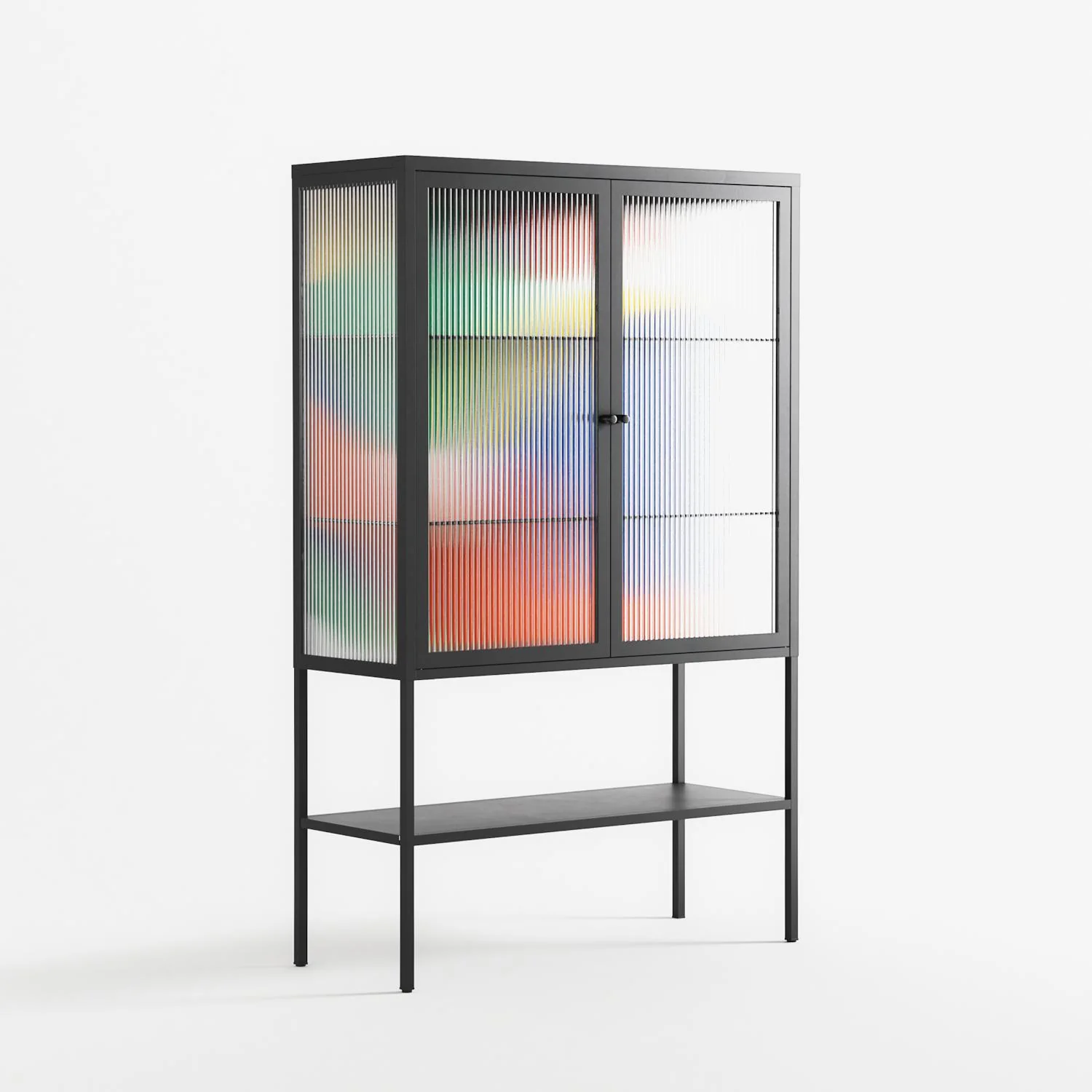 Vibrante - Loft Cabinet - Vratislav Pecka - Antracite - Reeded glass - Image 4