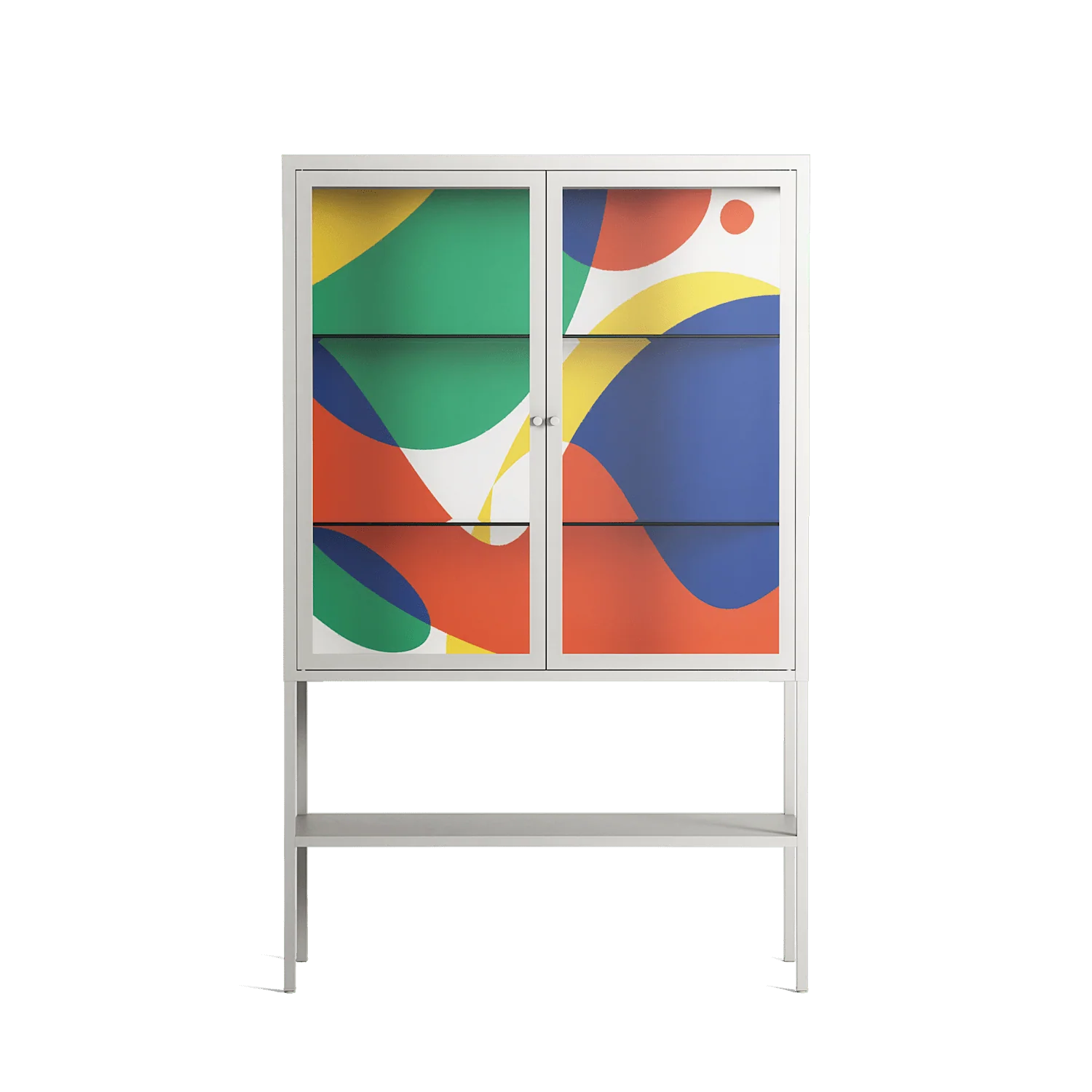 Vibrante - Loft Cabinet - Vratislav Pecka - Chalk - Clear glass