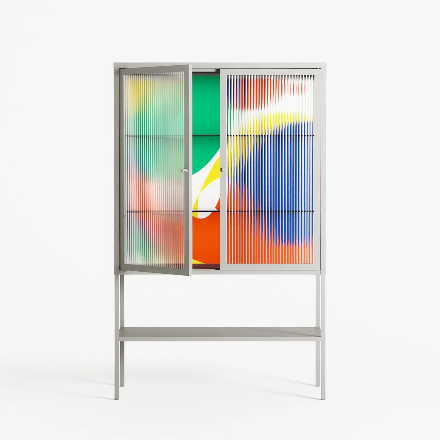 Vibrante - Loft Cabinet - Vratislav Pecka - Chalk - Reeded glass - Image 2