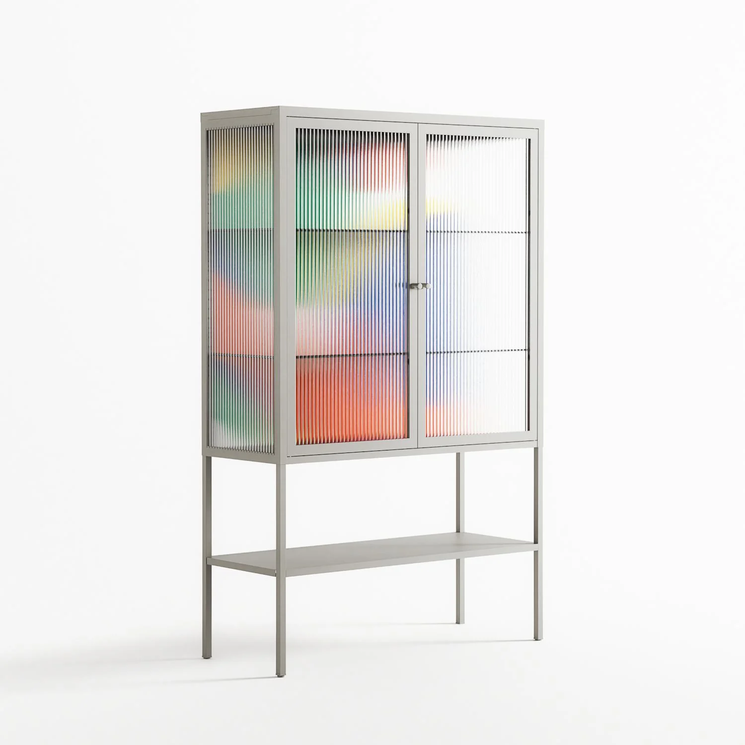 Vibrante - Loft Cabinet - Vratislav Pecka - Chalk - Reeded glass - Image 4