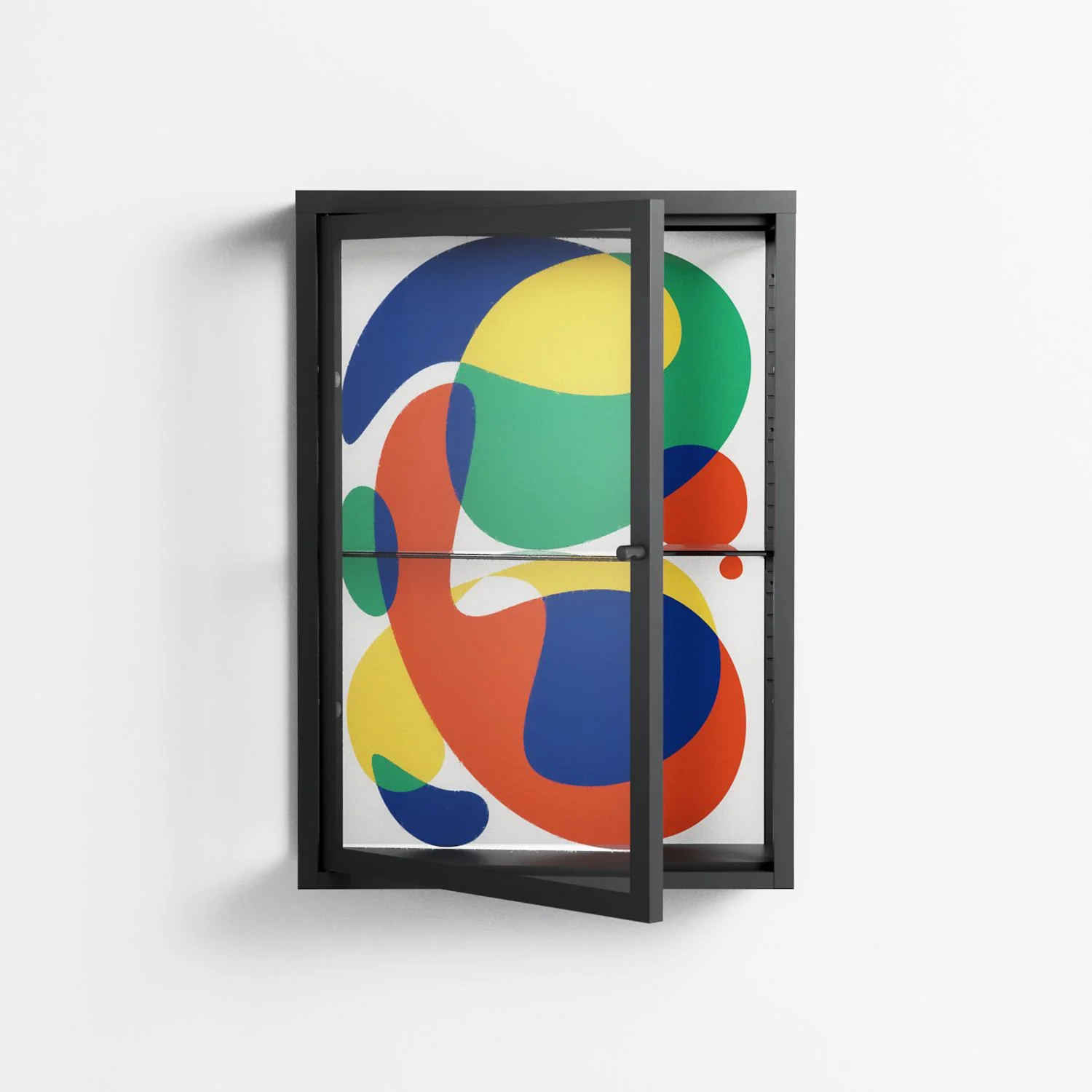 Vibrante - Wall Cabinet - Vratislav Pecka - Antracite - Clear glass - Image 2