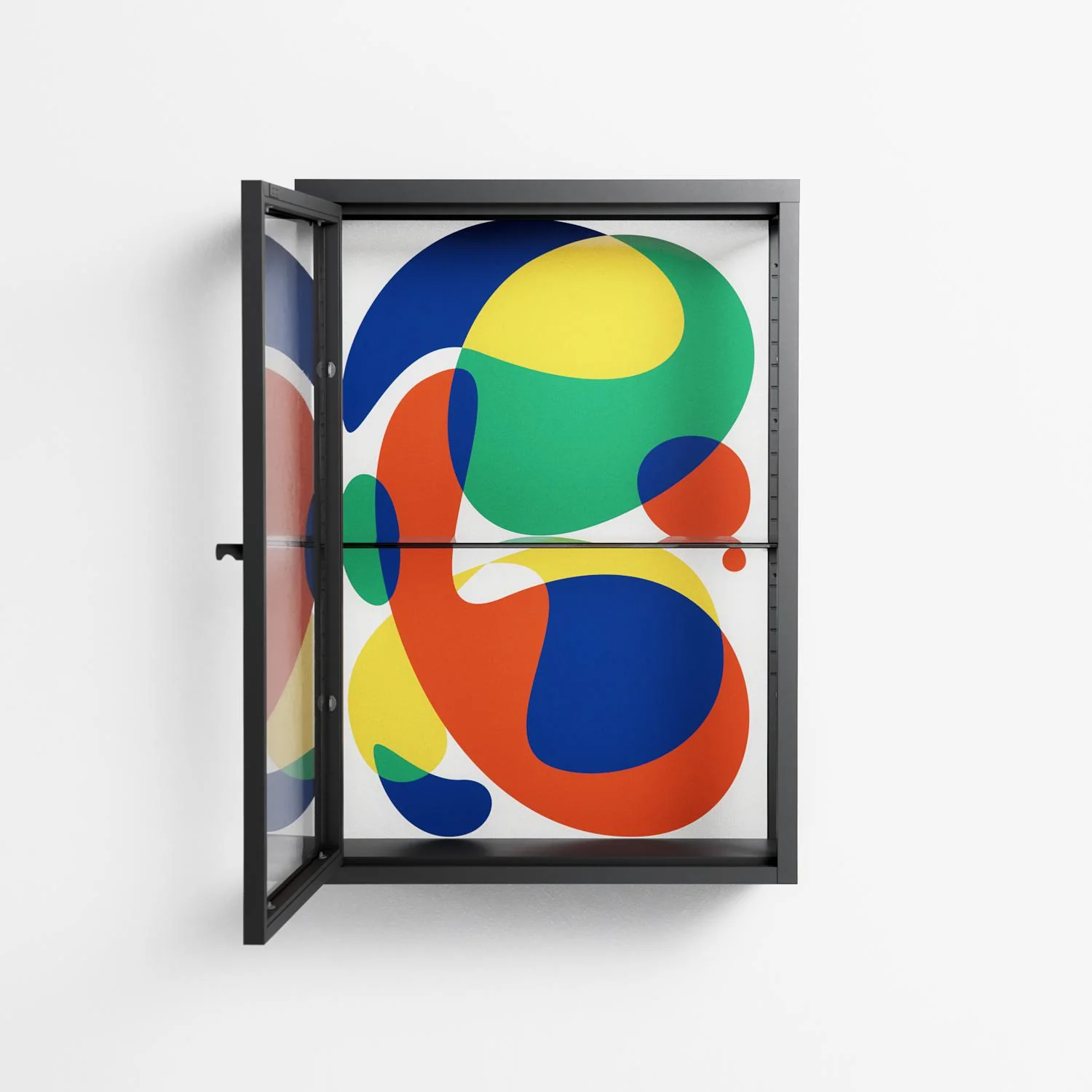 Vibrante - Wall Cabinet - Vratislav Pecka - Antracite - Clear glass - Image 3