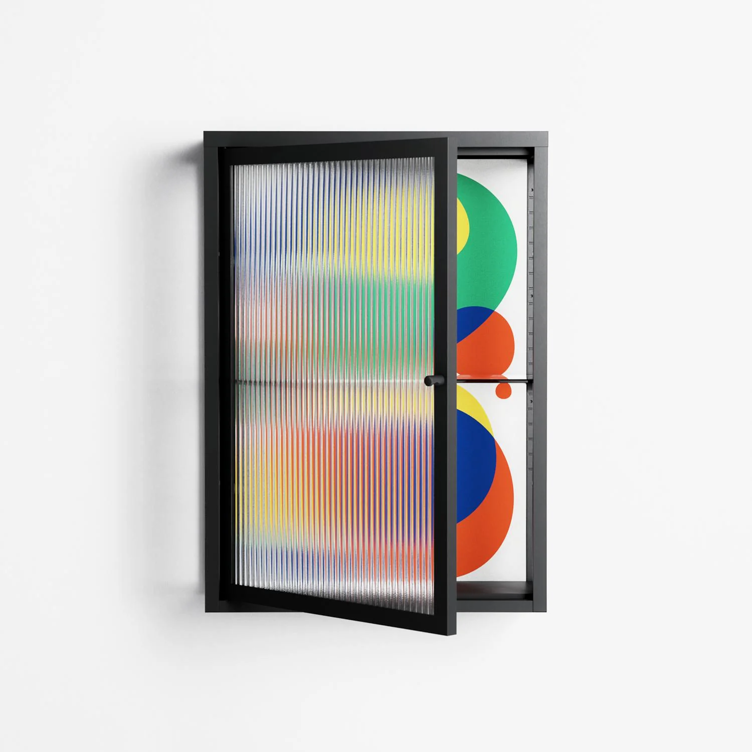 Vibrante - Wall Cabinet - Vratislav Pecka - Antracite - Reeded glass - Image 2
