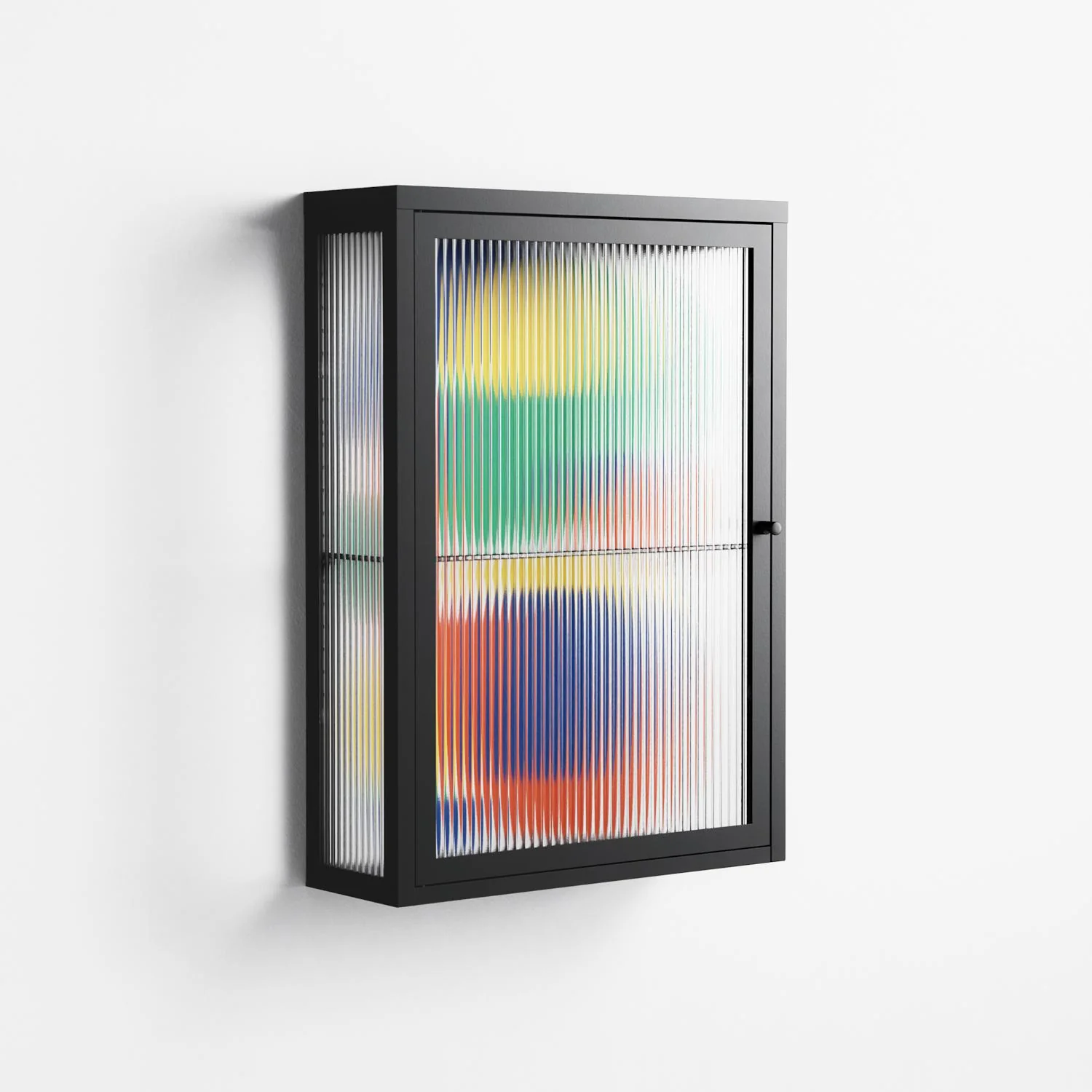 Vibrante - Wall Cabinet - Vratislav Pecka - Antracite - Reeded glass - Image 4