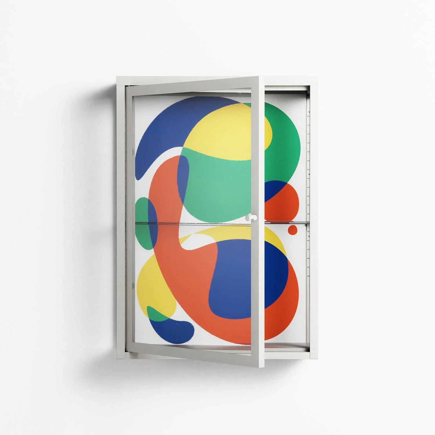 Vibrante - Wall Cabinet - Vratislav Pecka - Chalk - Clear glass - Image 2