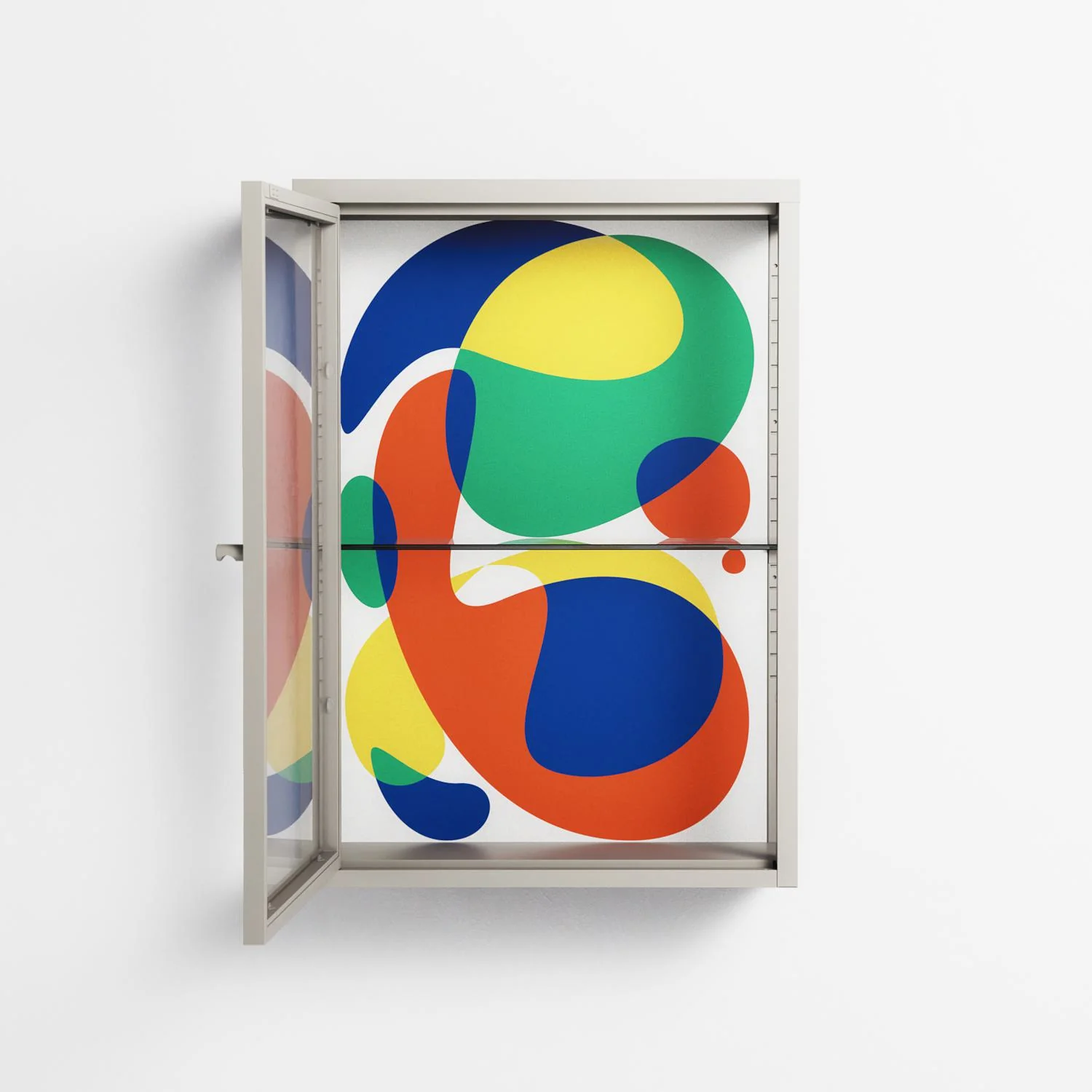 Vibrante - Wall Cabinet - Vratislav Pecka - Pebble - Clear glass - Image 3