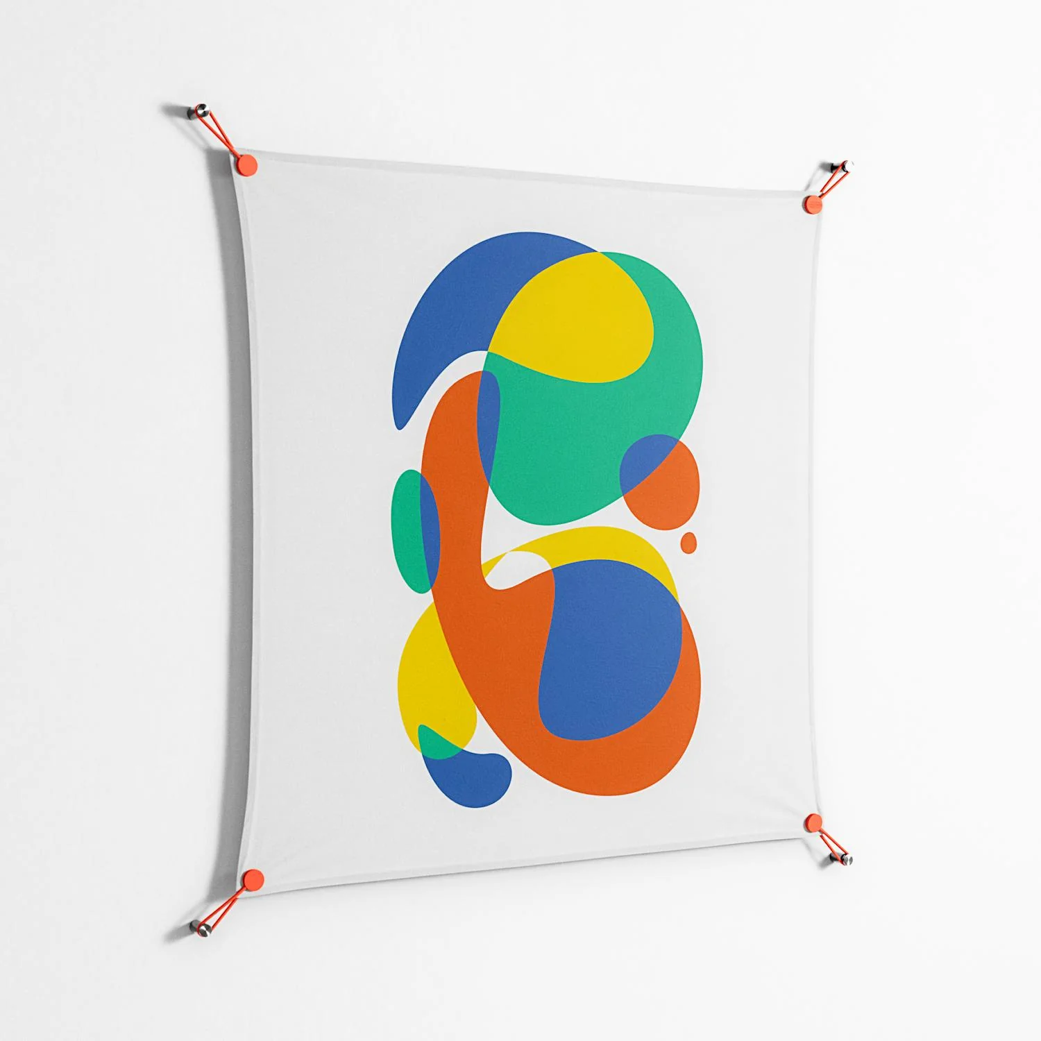 Vibrante - Work On Wall - Vratislav Pecka - Orange - 90 x 90 cm - Image 2