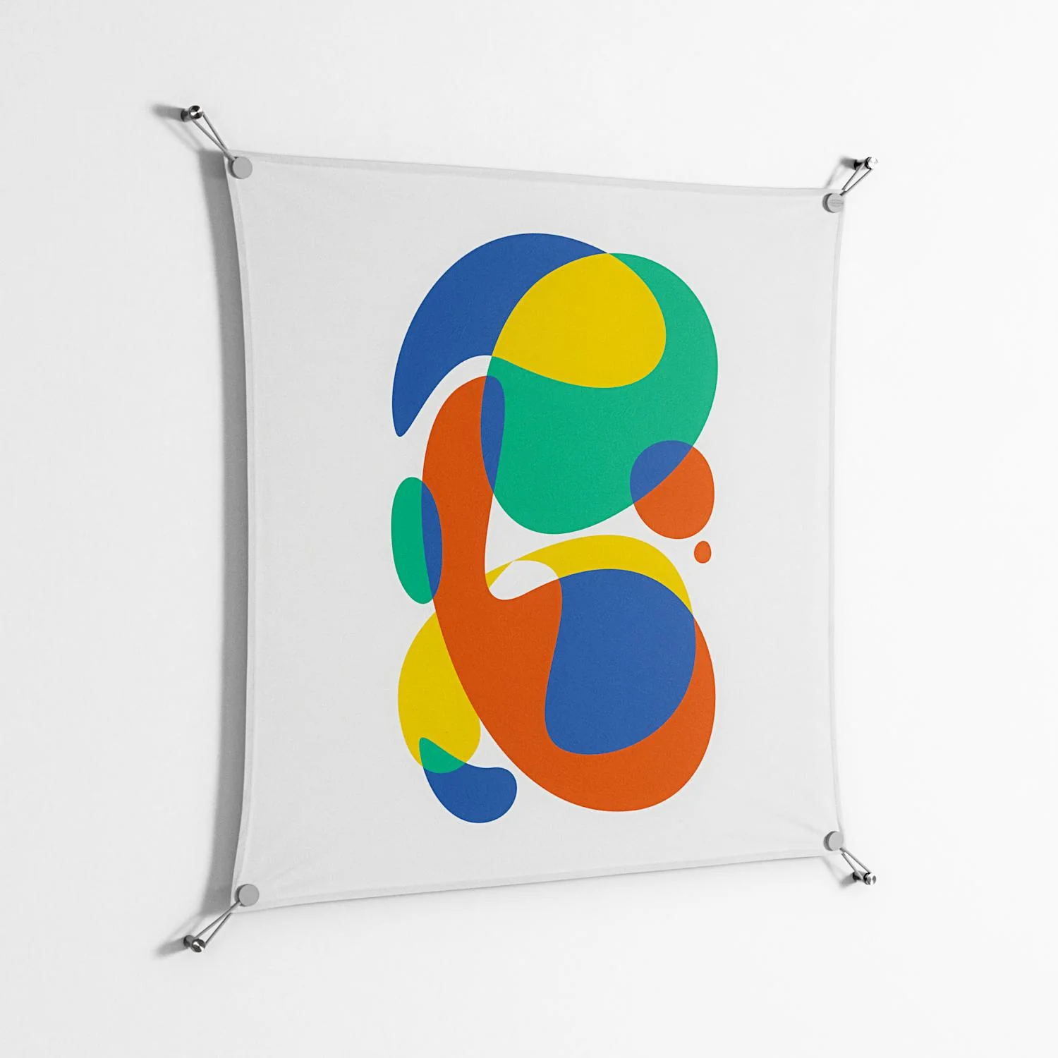 Vibrante - Work On Wall - Vratislav Pecka - Silver - 90 x 90 cm - Image 2