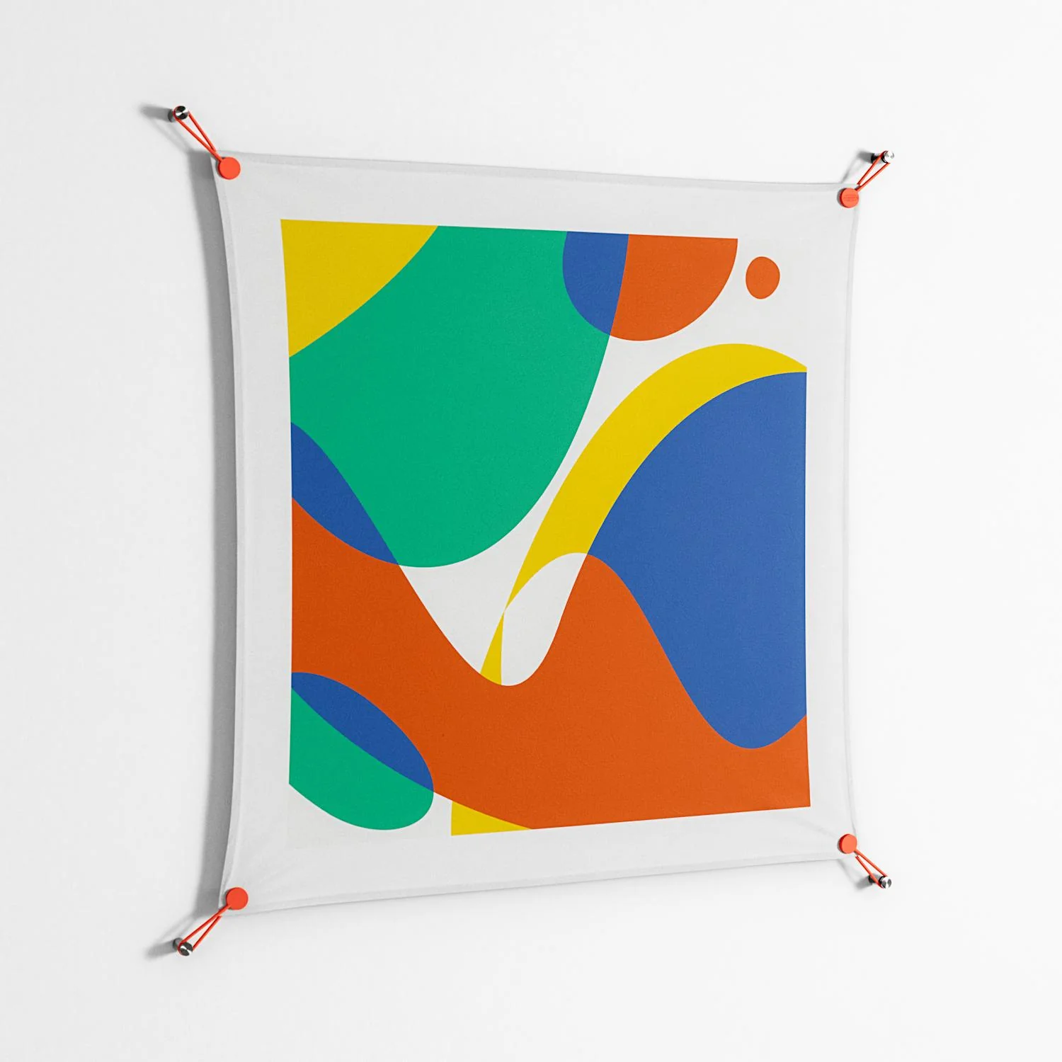 Vibrante Zoom - Work On Wall - Vratislav Pecka - Orange - 90 x 90 cm - Image 2