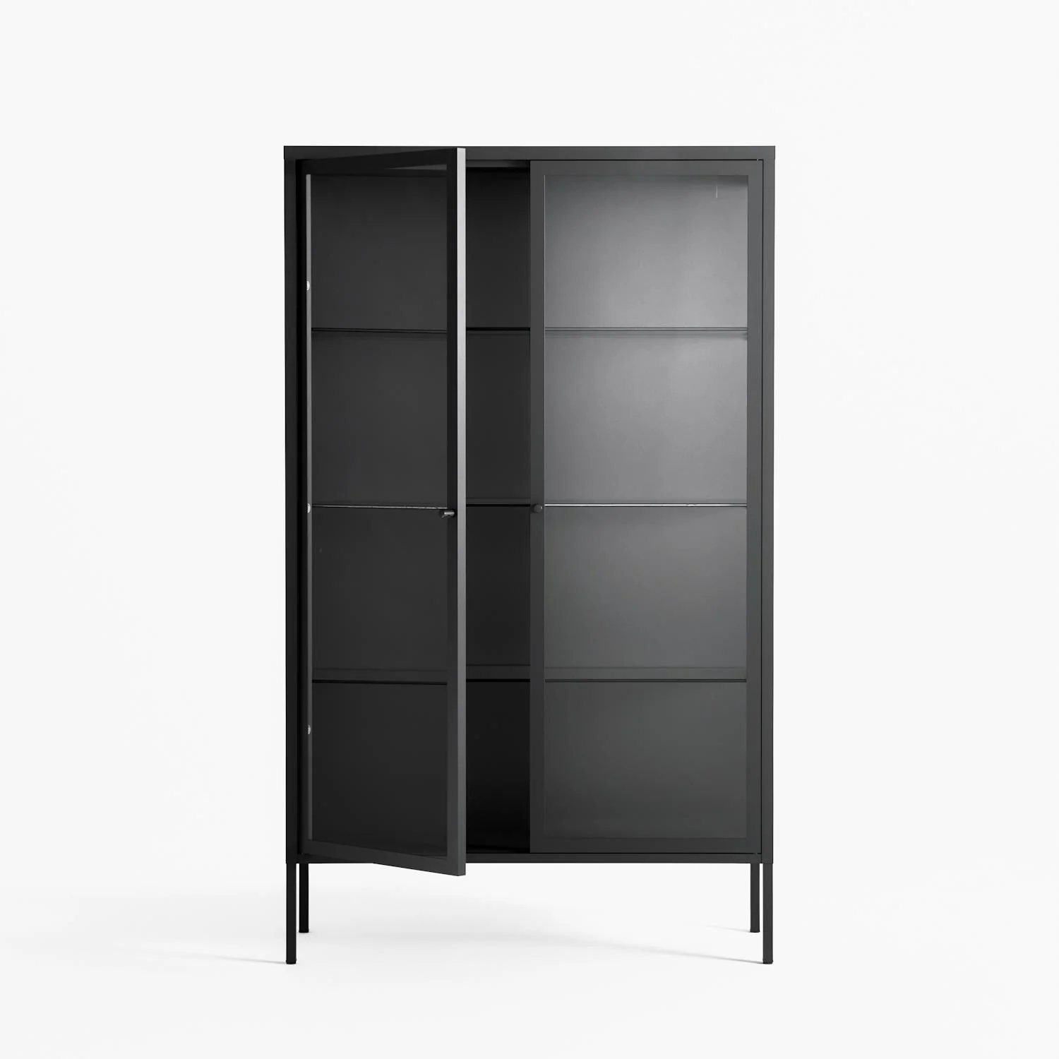Vitrine - Cabinet - Antracite - Clear Glass - Image 2