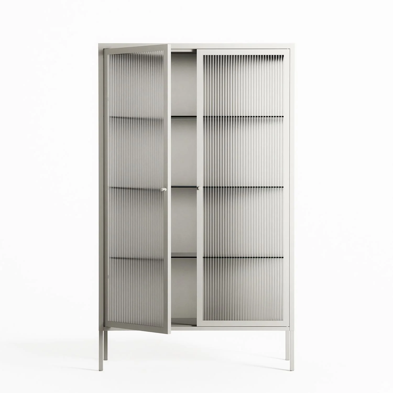 Vitrine - Cabinet - Chalk - Reeded Glass - Image 3
