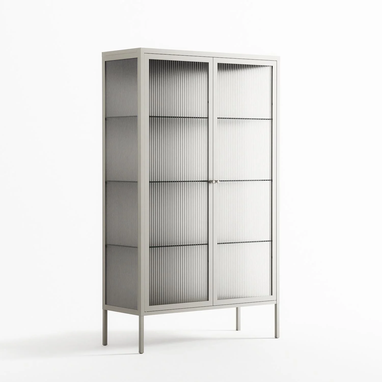 Vitrine - Cabinet - Chalk - Reeded Glass - Image 4