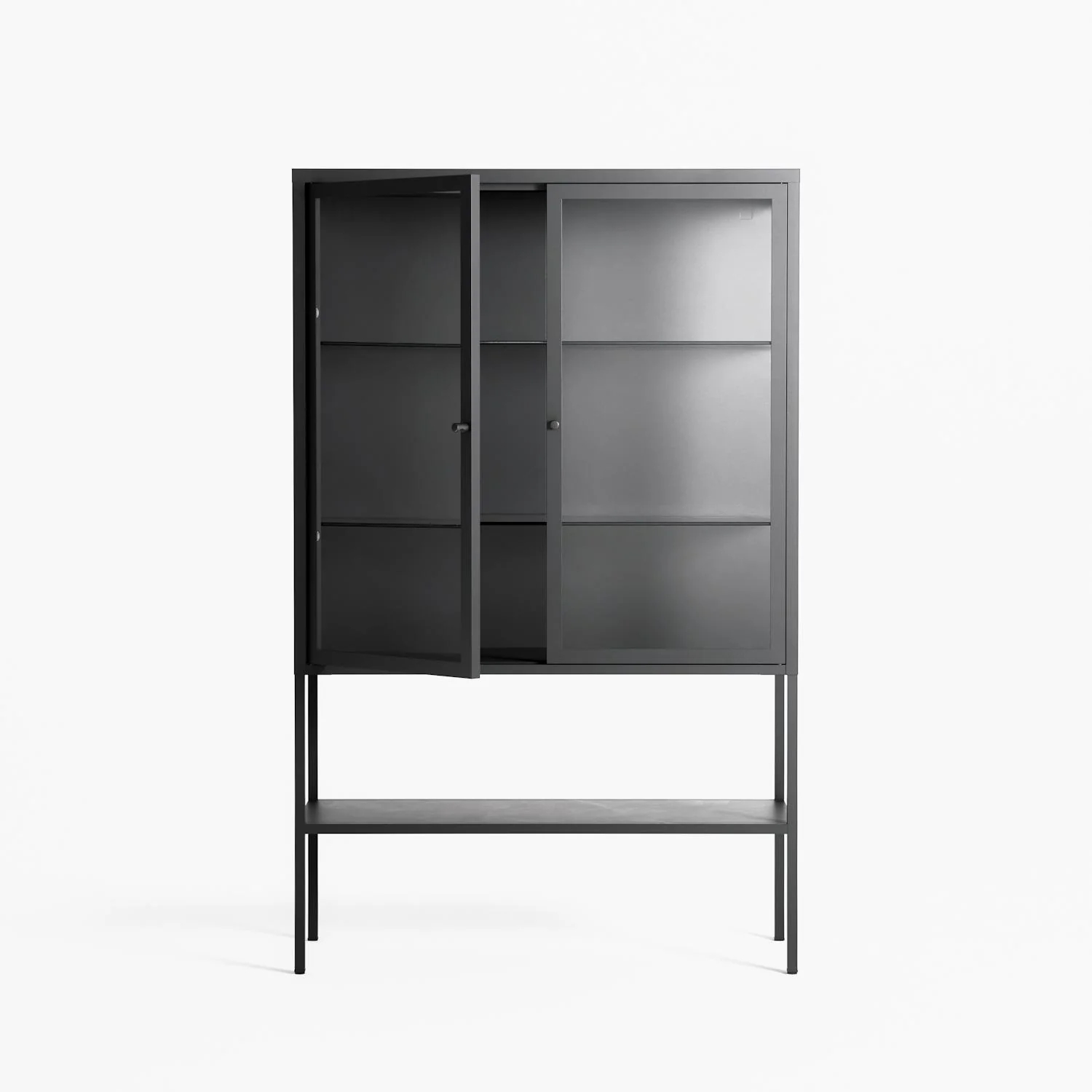 Vitrine - Loft Cabinet - Antracite - Clear Glass - Image 2