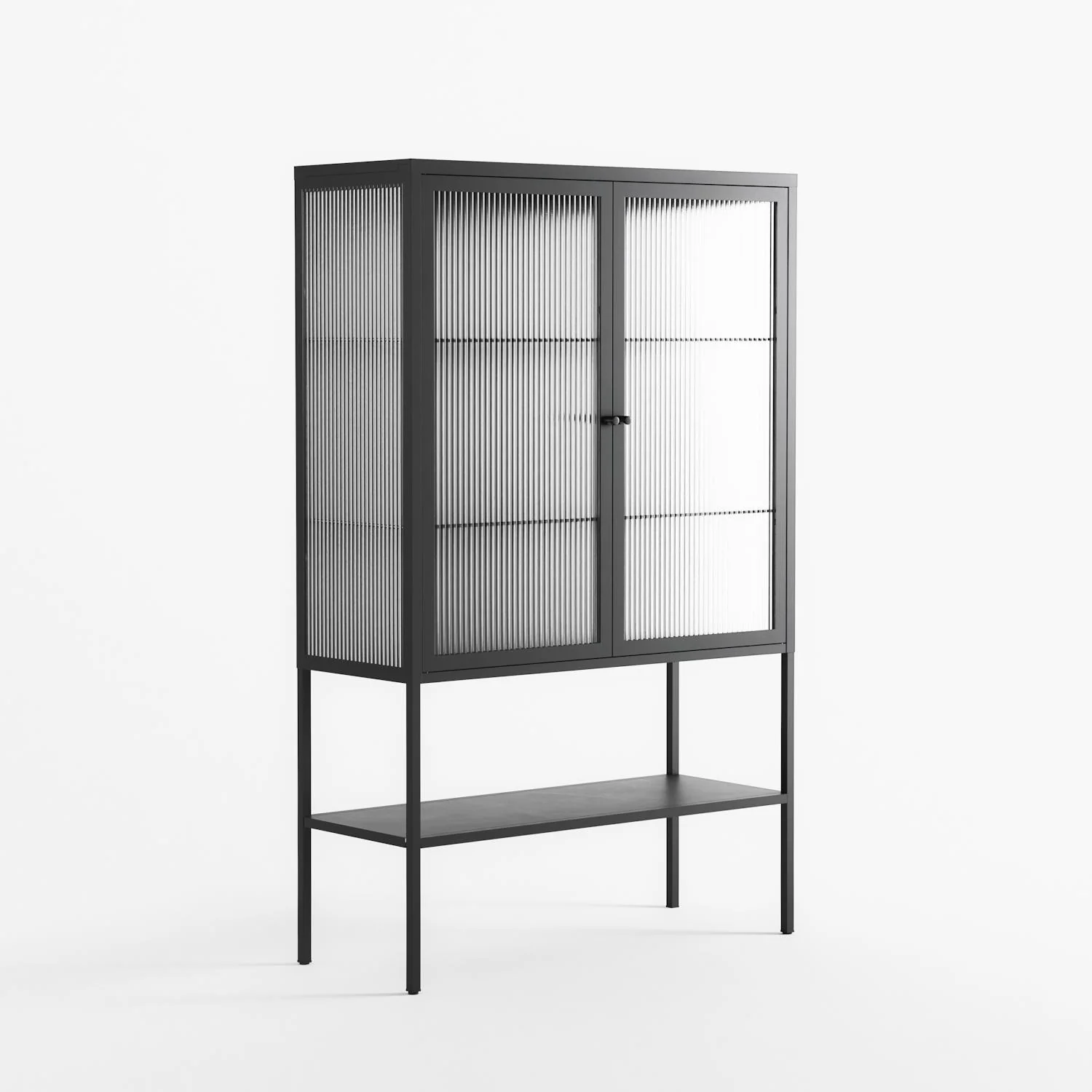 Vitrine - Loft Cabinet - Antracite - Reeded Glass - Image 4