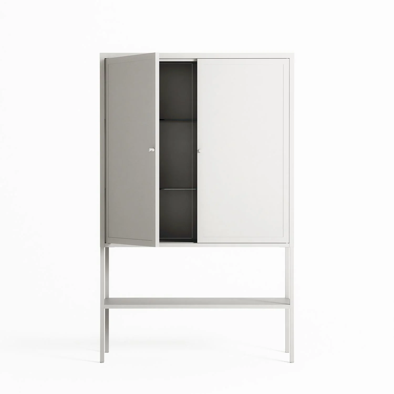 Vitrine - Loft Cabinet - Chalk - Metal Front - Image 2
