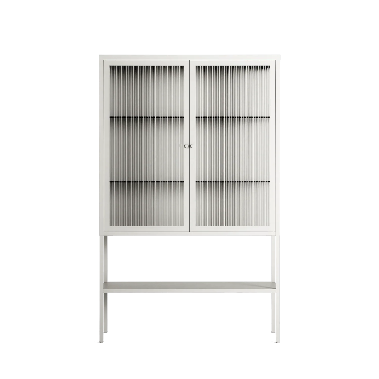 Vitrine - Loft Cabinet - Chalk - Reeded Glass