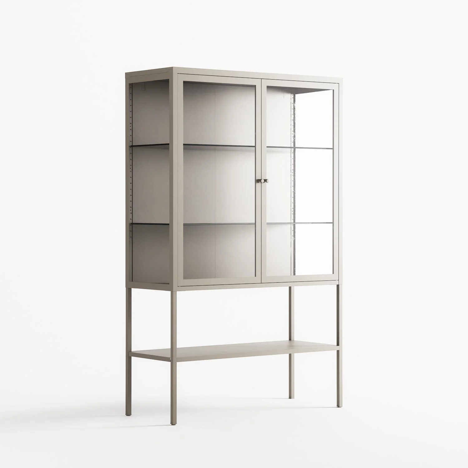 Vitrine - Loft Cabinet - Pebble - Clear Glass - Image 3