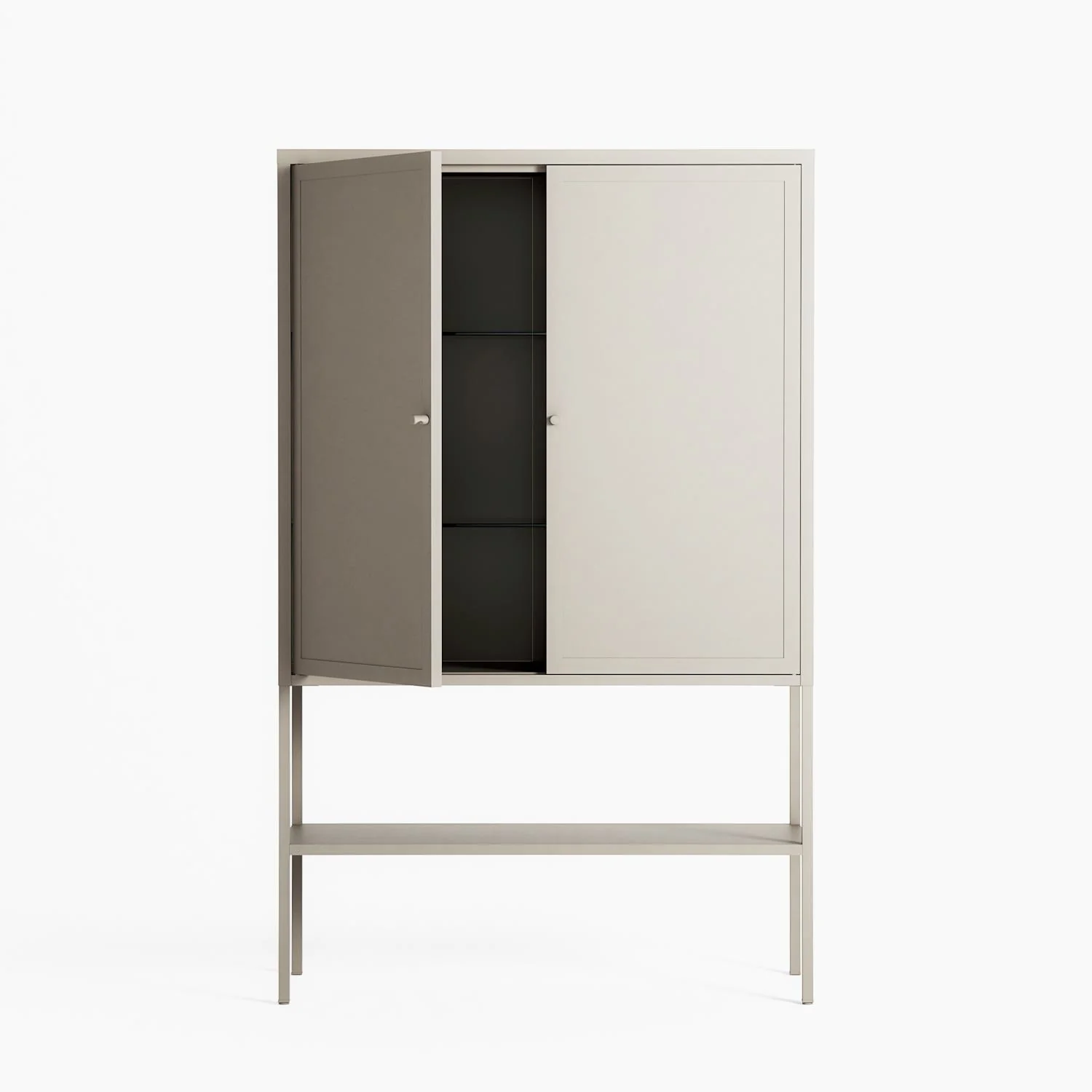 Vitrine - Loft Cabinet - Pebble - Metal Front - Image 2