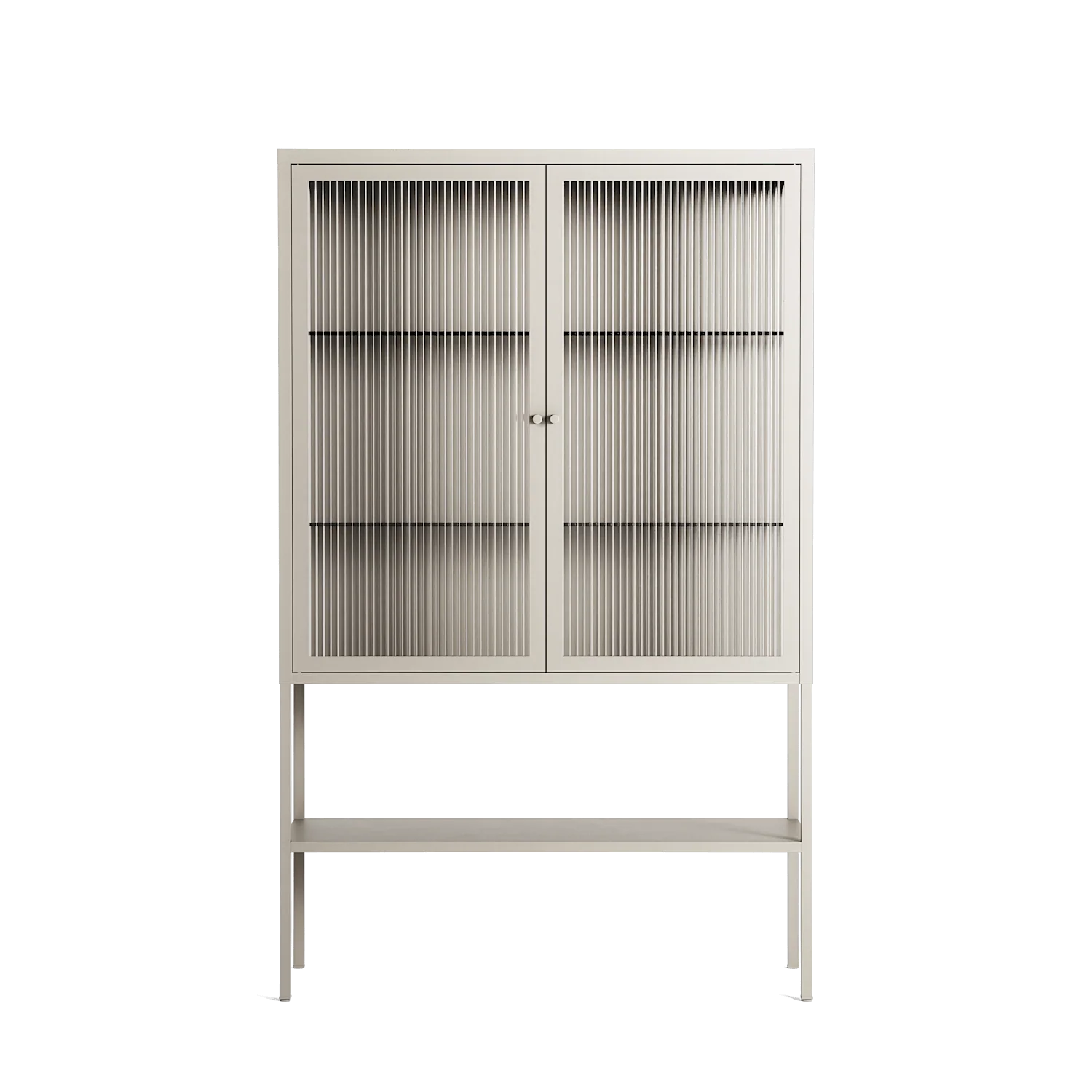 Vitrine - Loft Cabinet - Pebble - Reeded Glass