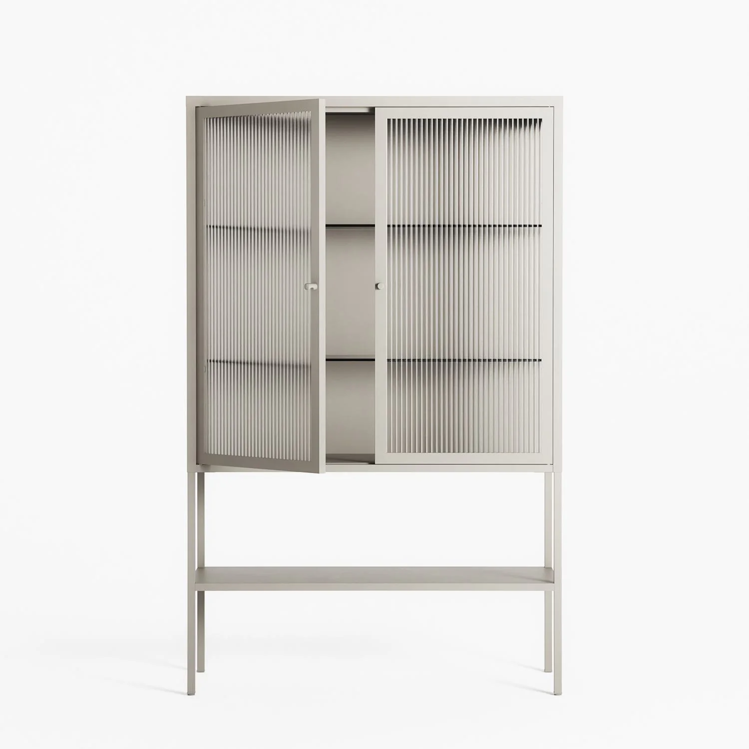 Vitrine - Loft Cabinet - Pebble - Reeded Glass - Image 2