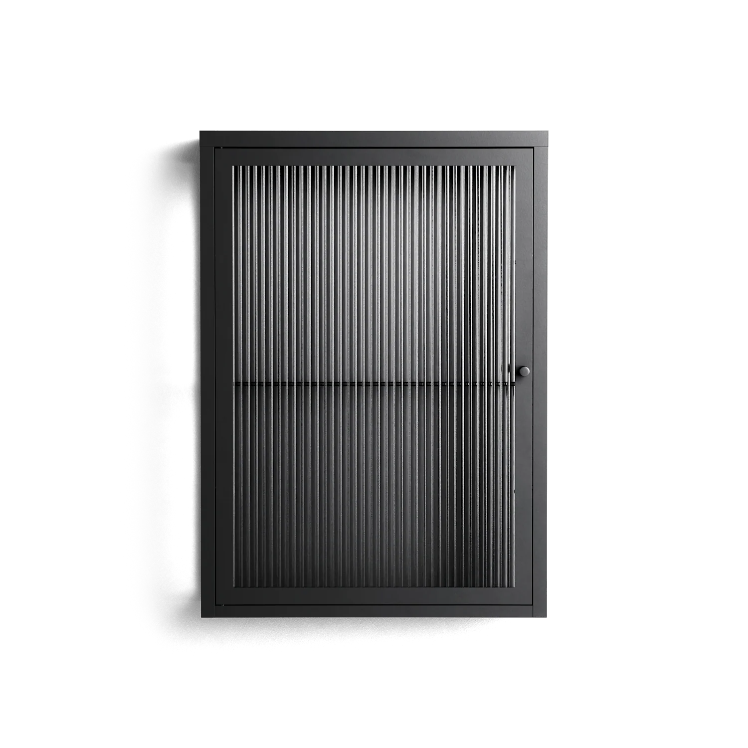 Vitrine - Wall Cabinet - Antracite - Reeded Glass