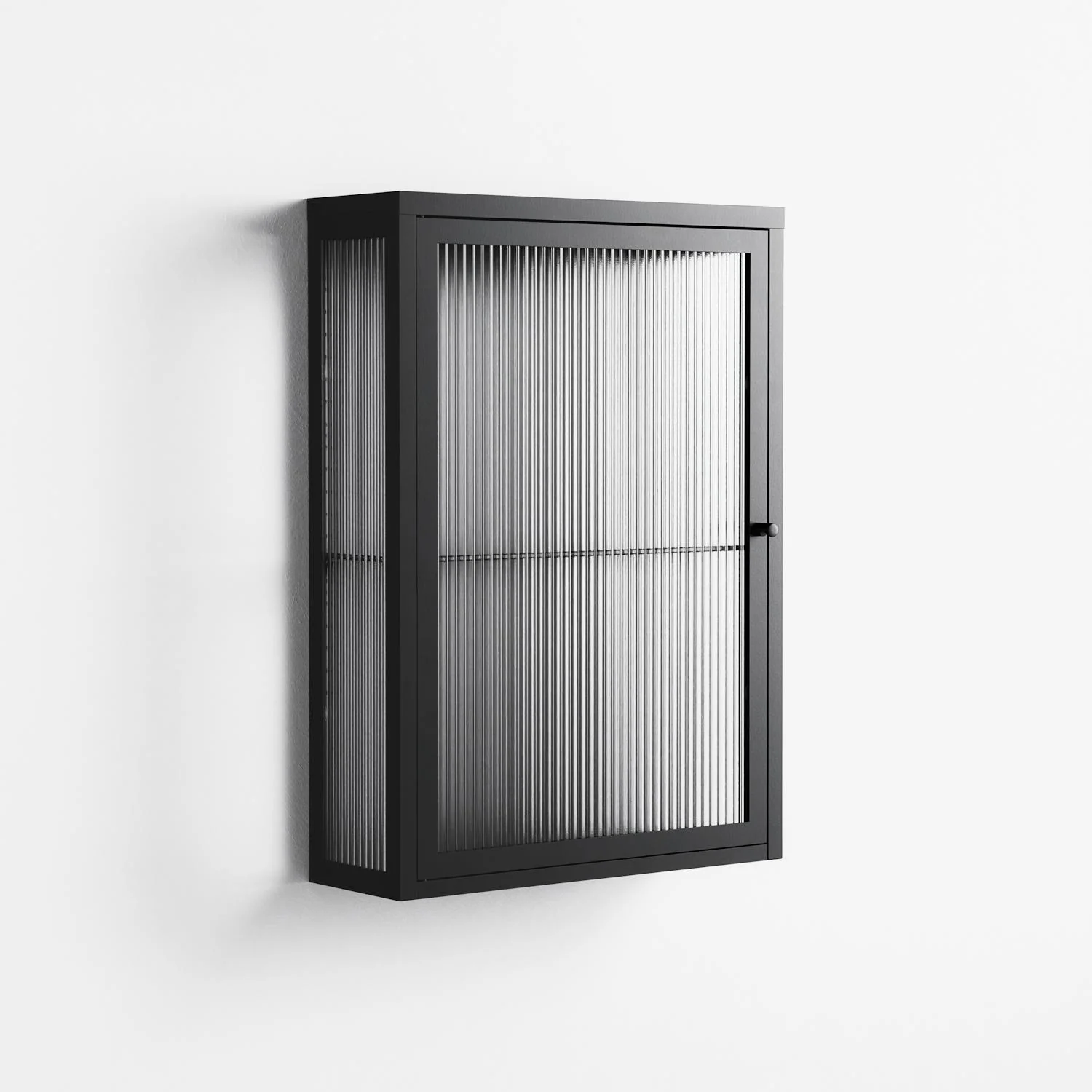 Vitrine - Wall Cabinet - Antracite - Reeded Glass - Image 3