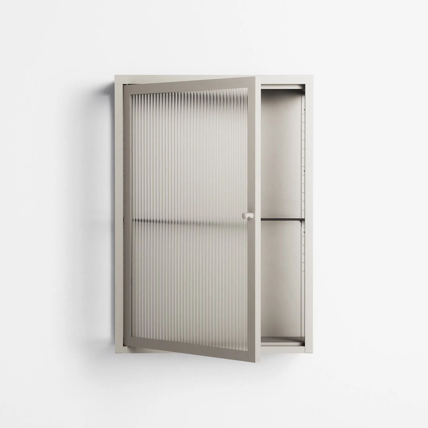 Vitrine - Wall Cabinet - Pebble - Reeded Glass - Image 2