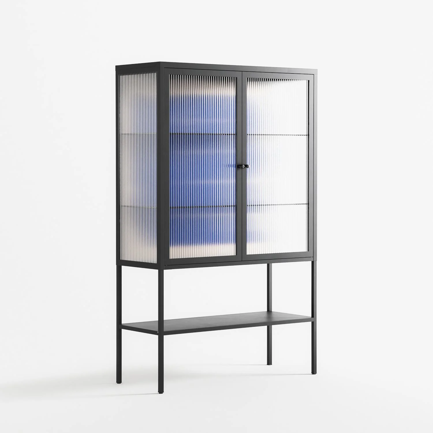 Wait 2 - Loft Cabinet - Andrea Devia-Nuño - Antracite - Reeded glass - Image 4