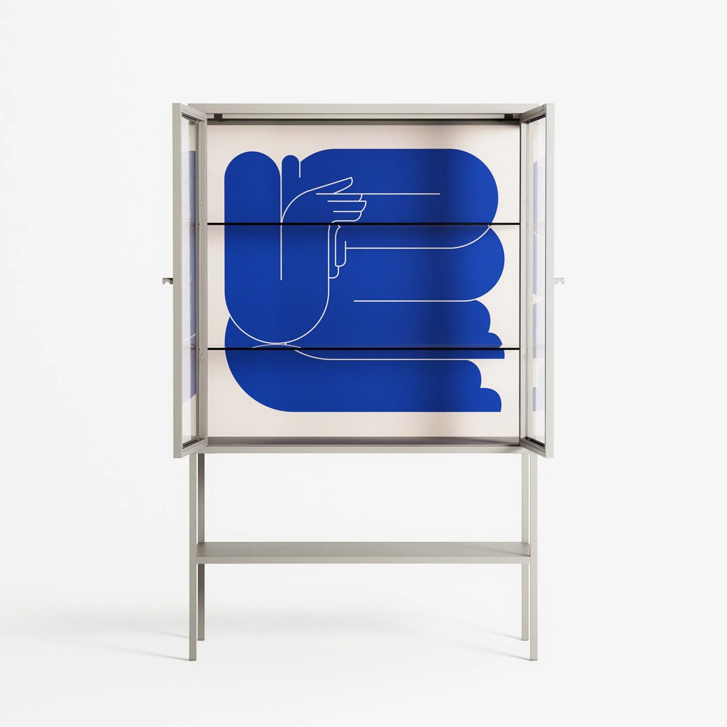 Wait 2 - Loft Cabinet - Andrea Devia-Nuño - Pebble - Clear glass - Image 3