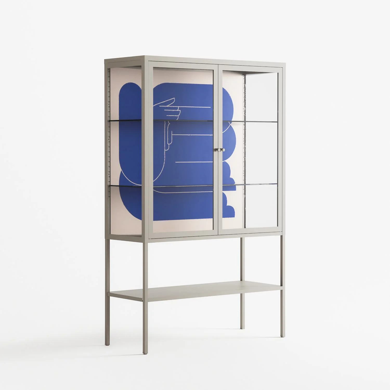 Wait 2 - Loft Cabinet - Andrea Devia-Nuño - Pebble - Clear glass - Image 4