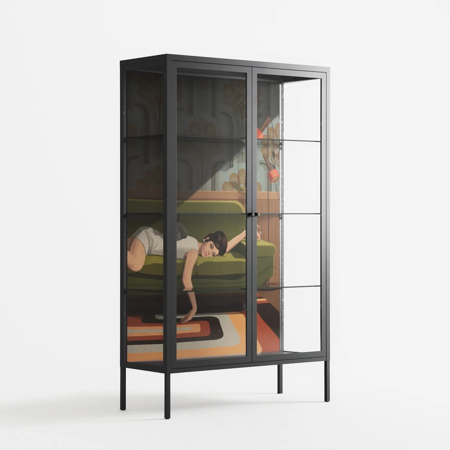 Waiting Game - Cabinet - Kristin Eriksson - Antracite - Clear glass - Image 4