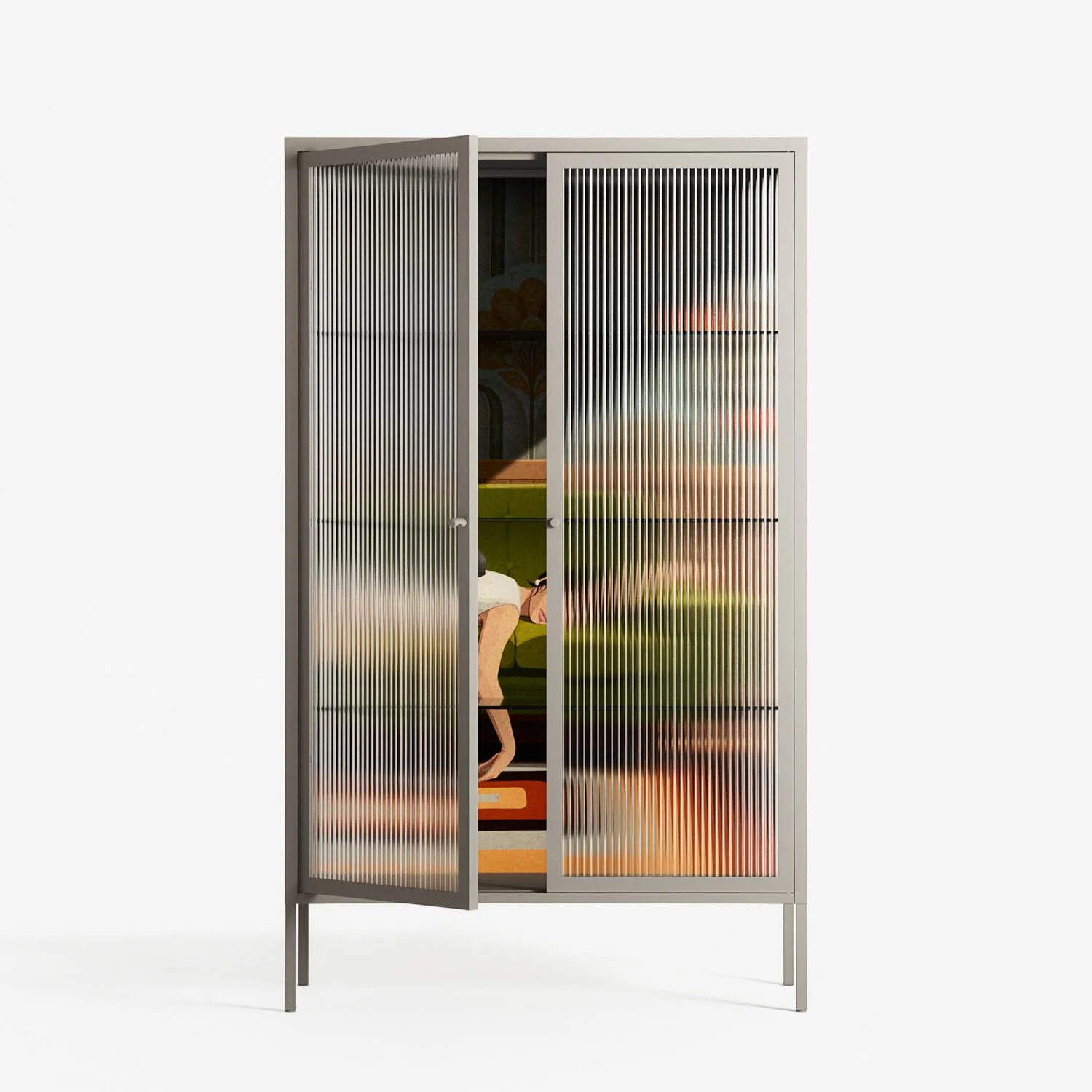 Waiting Game - Cabinet - Kristin Eriksson - Pebble - Reeded glass - Image 2