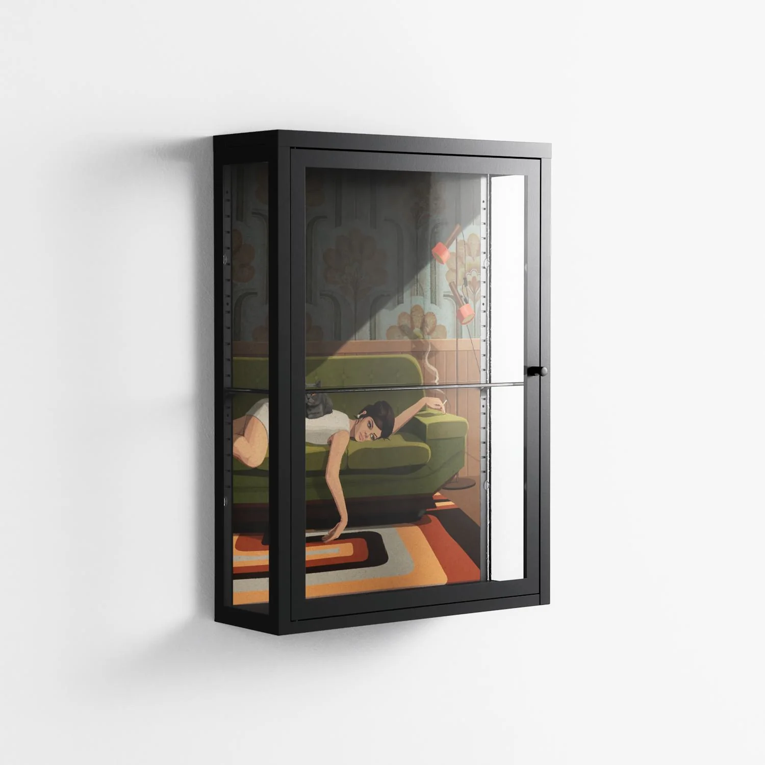 Waiting Game - Wall Cabinet - Kristin Eriksson - Antracite - Clear glass - Image 4