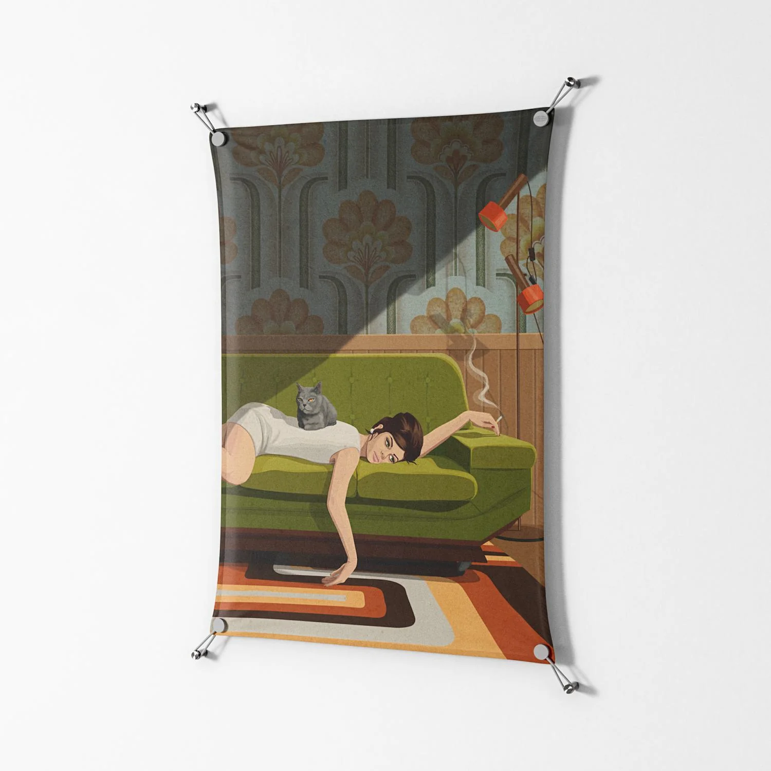 Waiting Game - Work On Wall - Kristin Eriksson - Silver - 70 x 100 cm - Image 2