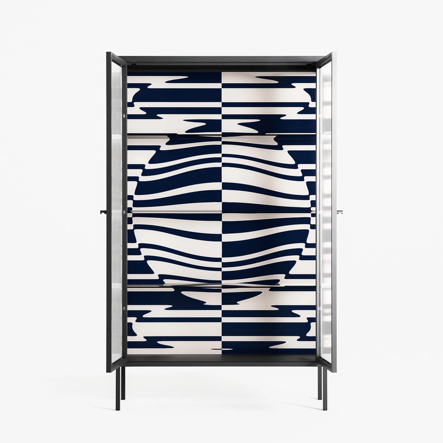 Wave Lens - Cabinet - Oluwasheyi Adebayo - Antracite - Reeded glass - Image 3